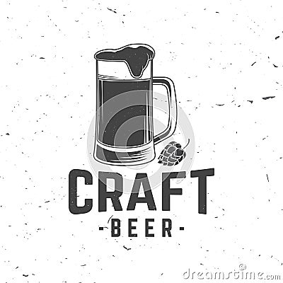 Vintage design for bar, pub and restaurant business. Vector Illustration