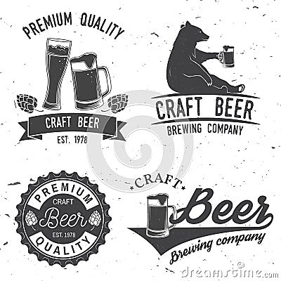 Vintage design for bar, pub and restaurant business. Vector Illustration