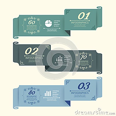 Vintage Design Labels infographic template.vector Vector Illustration