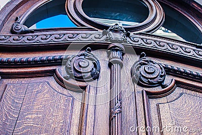 Vintage Detail Door Architecture Antique Elements Stock Photo