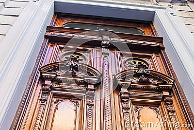 Vintage Detail Door Architecture Ornate Antique Stock Photo