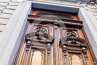 Vintage Detail Door Architecture Ornate Antique Stock Photo