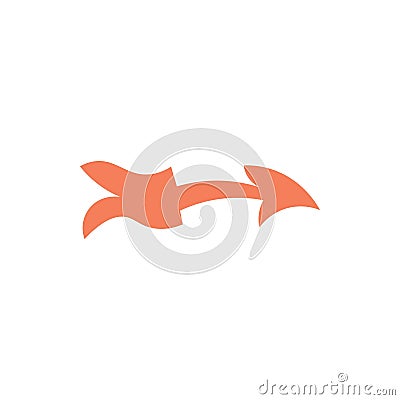 Vintage direction arrow. Retro navigation icon, old simple cursor banner, retro target and navigation pictogram. Vector Vector Illustration