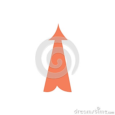 Vintage direction arrow. Retro navigation icon, old simple cursor banner, retro target and navigation pictogram. Vector Vector Illustration