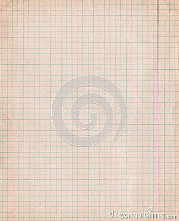Vintage dirty graph paper. Stock Photo