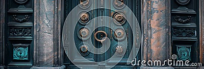 Vintage Door, Art Deco Enter, Luxury Elevator Door, Ornate Gate, Art Nouveau Architecture, Copy Space Stock Photo