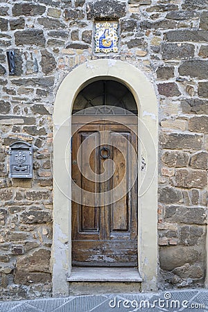 Vintage door in Italy Stock Photo