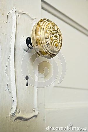 Vintage Door knob Stock Photo