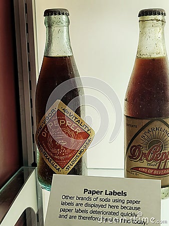 Vintage Dr Pepper Bottles Waco Texas Editorial Stock Photo