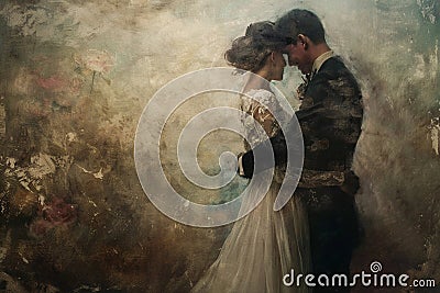 Vintage dreamscape whispers chronicling matrimony in its embrace Stock Photo