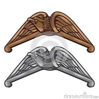 Vintage eagle emblem Vector Illustration