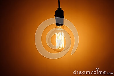 Vintage electric bulb lamp Stock Photo