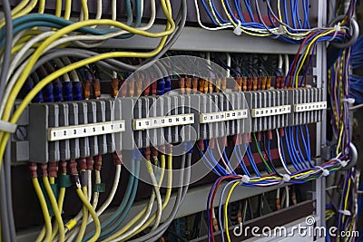 Vintage electrical wiring Stock Photo