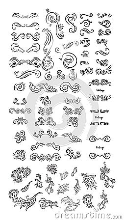 Vintage elements for your design. Hand drawn Vector Illustration