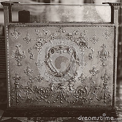 Vintage Embossed Cash Register Stock Photo