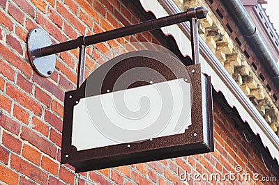 Vintage empty outdoor business signage mock up Stock Photo