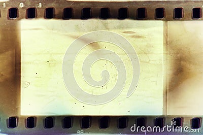 Vintage empty sepia film strip frame Stock Photo