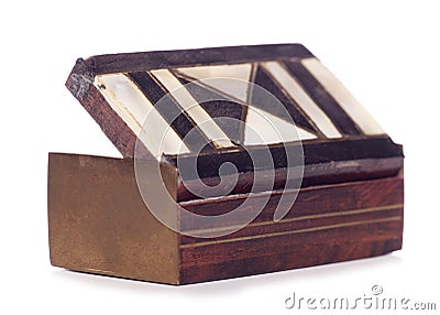 Vintage enamel snuff box Stock Photo