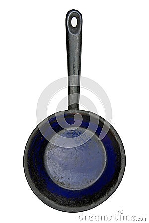 Vintage enameled skillet Stock Photo