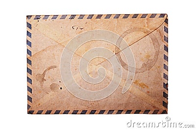 Vintage envelope isolated. Stock Photo