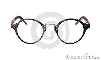 Vintage Eyeglasses isolated with clipping path Stock Photo