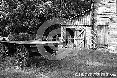 Vintage farm or ranch Stock Photo