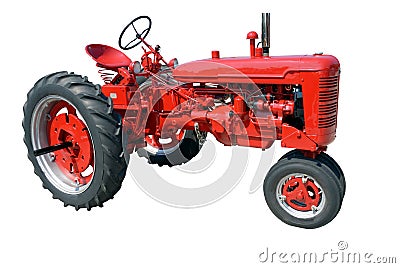 Vintage farm tractor Stock Photo