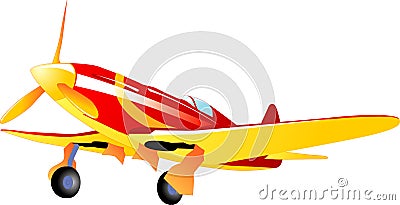 Vintage fighter Vector Illustration