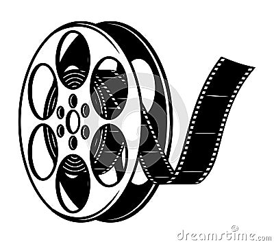 Vintage film reel concept Vector Illustration