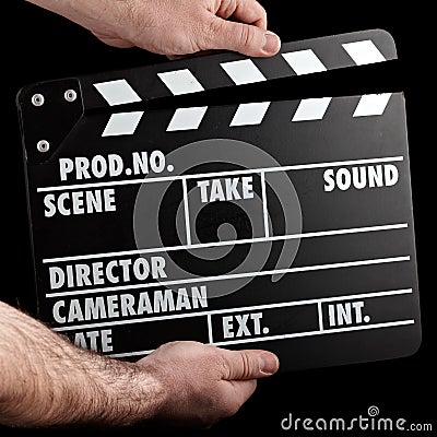 Vintage film slate Stock Photo