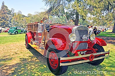 Vintage Fire Engine Editorial Stock Photo