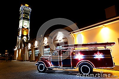 Vintage fire truck Stock Photo