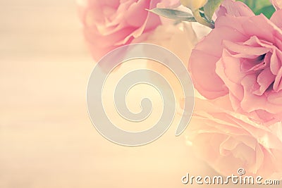 Vintage Floral Background with gentle pink flowers Stock Photo