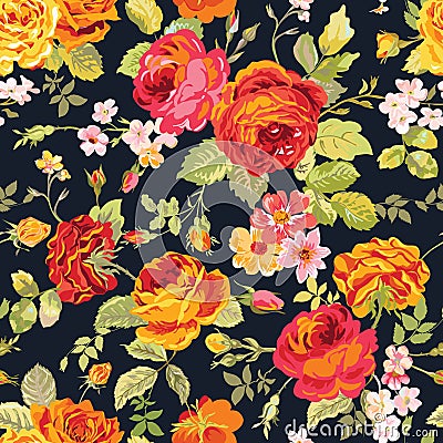 Vintage Floral Background Vector Illustration