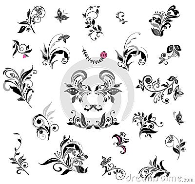 Vintage floral design Vector Illustration