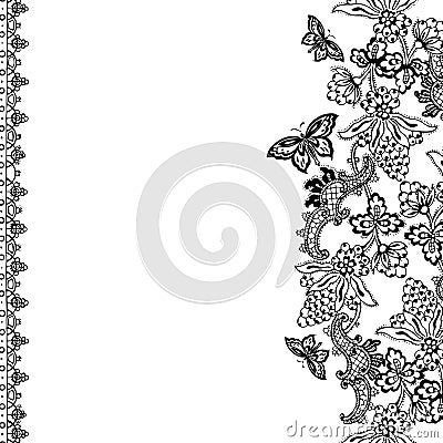 Vintage floral Scrapbook Background Stock Photo