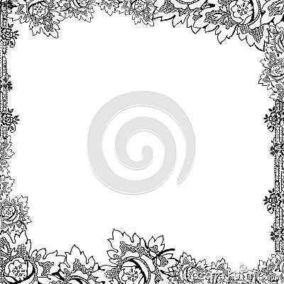 Vintage floral Scrapbook Background Stock Photo