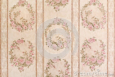 Vintage floral wallpaper Stock Photo