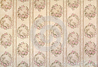 Vintage floral wallpaper Stock Photo