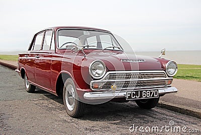 Vintage ford cortina mk1 car Editorial Stock Photo