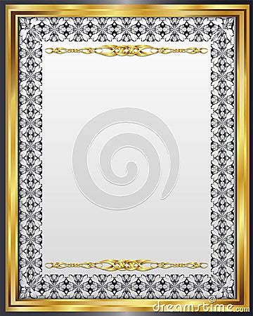 Vintage frame for design. blank for message. Vector Illustration