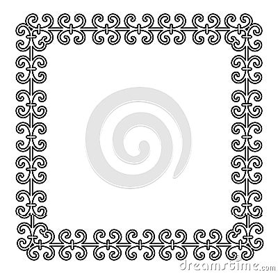 Vintage frame with elegant ornament for your designs. Vector image Vector Illustration