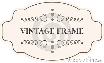 Vintage frame with elegant swirls and dots creating a sophisticated and timeless design, perfect for adding a touch of Vector Illustration