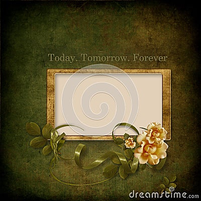 vintage frame on a grunge background Stock Photo