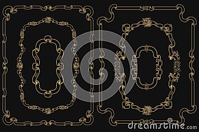 Vintage frame for holiday design. Vector Illustration