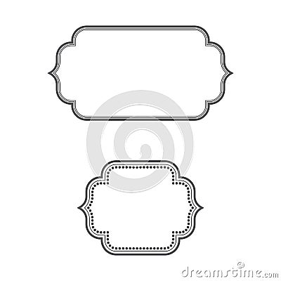 Vintage frame icon Template vector Vector Illustration