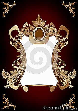 Vintage frame in rococo style Stock Photo