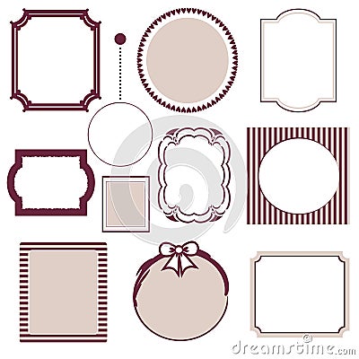 Vintage frame set Stock Photo