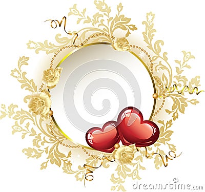 Vintage Frame Valentine's Day Vector Illustration