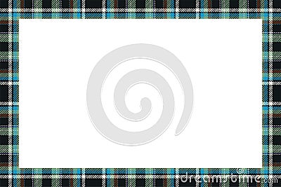 Vintage frame vector. Scottish border pattern retro style. Tartan plaid ornament Vector Illustration